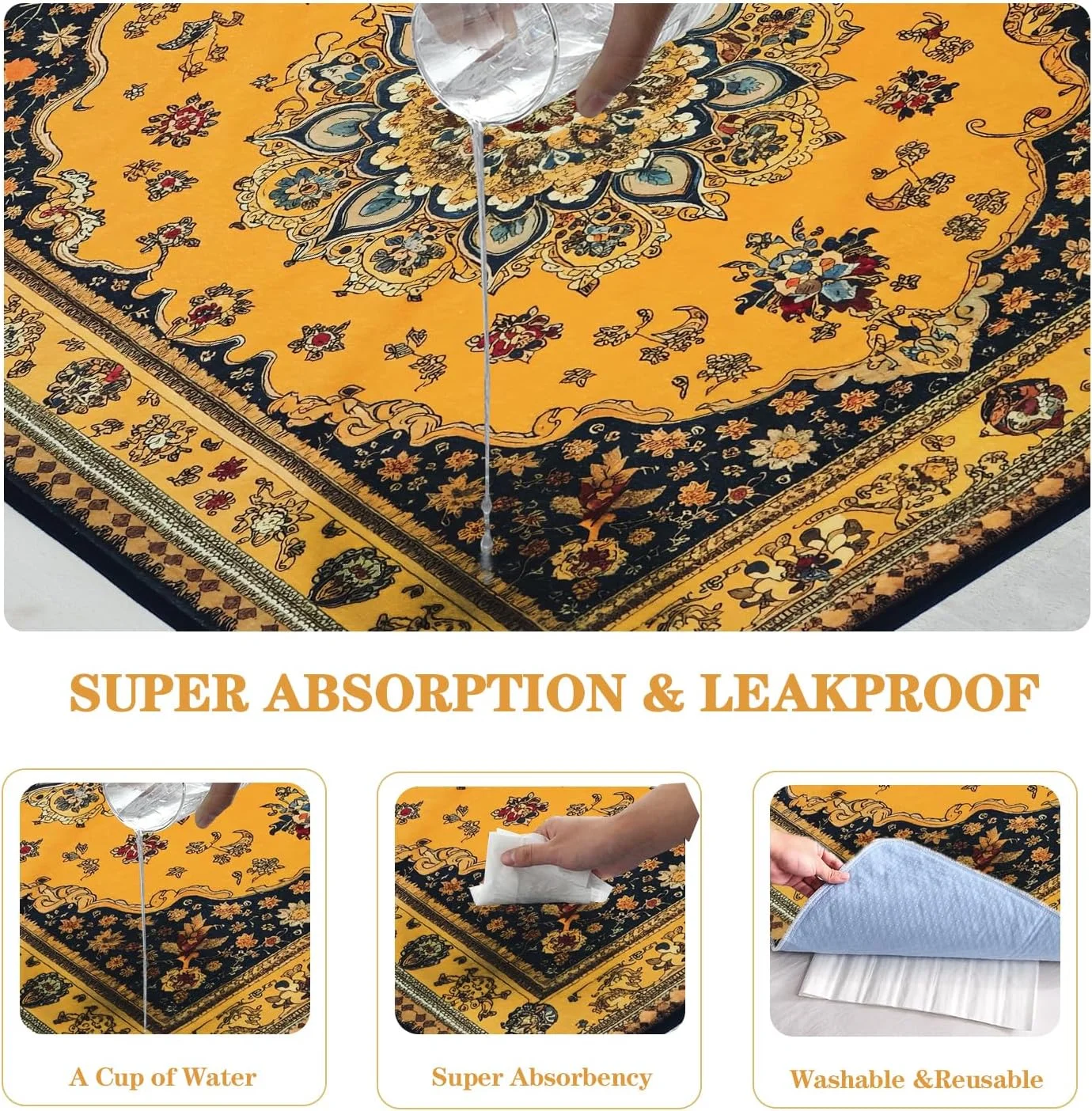 پدهای ادرار شوی سگ Qeils، بسته 2 عددی پد توله سگ قابل استفاده مجدد 91x91 سانتی متر، فوق العاده جاذب و ضد نشت، پدهای آموزش سگ ضد لغزش، پدهای توالت برای جعبه، کف، مبل، پدهای زایمان، زیرانداز بستر، لوازم توله سگ