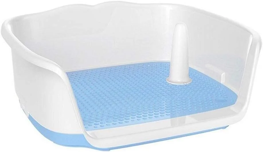 جعبه بستر توری سگ و گربه، جای پد آموزشی توله سگ، توالت حیوانات خانگی قابل حمل با حصار و ادرارگیر برای آموزش دستشویی توله سگ جعبه بستر توری سگ و گربه، جای پد آموزشی توله سگ، توالت حیوانات خانگی قابل حمل با حصار و ادرارگیر برای آموزش دستشویی توله سگ