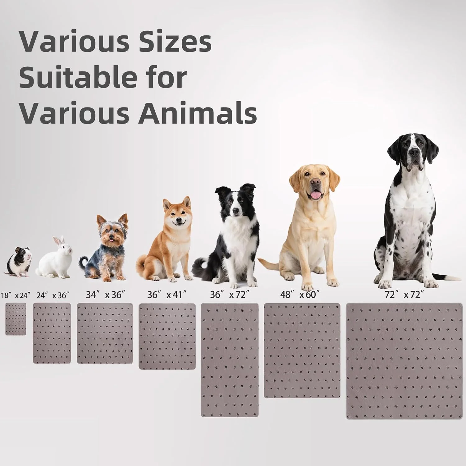 پدهای ادرار شوی سگ PUPTECK - پد آموزش ادرار توله سگ ضد آب و قابل استفاده مجدد - جذب سریع، پد تغذیه حیوانات خانگی ضد لغزش - پد برای حیوانات کوچک