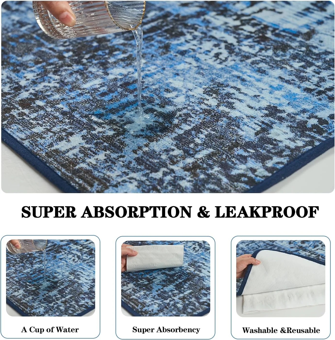 پدهای ادرار قابل شستشو برای سگ، بسته 2 عددی پد توله سگ قابل استفاده مجدد 91x104 سانتی متر، پدهای آموزشی سگ فوق العاده جاذب و ضد نشت، پدهای دستشویی ضد لغزش برای کف، جعبه، مبل و پدهای زایمان، لوازم بستر توله سگ