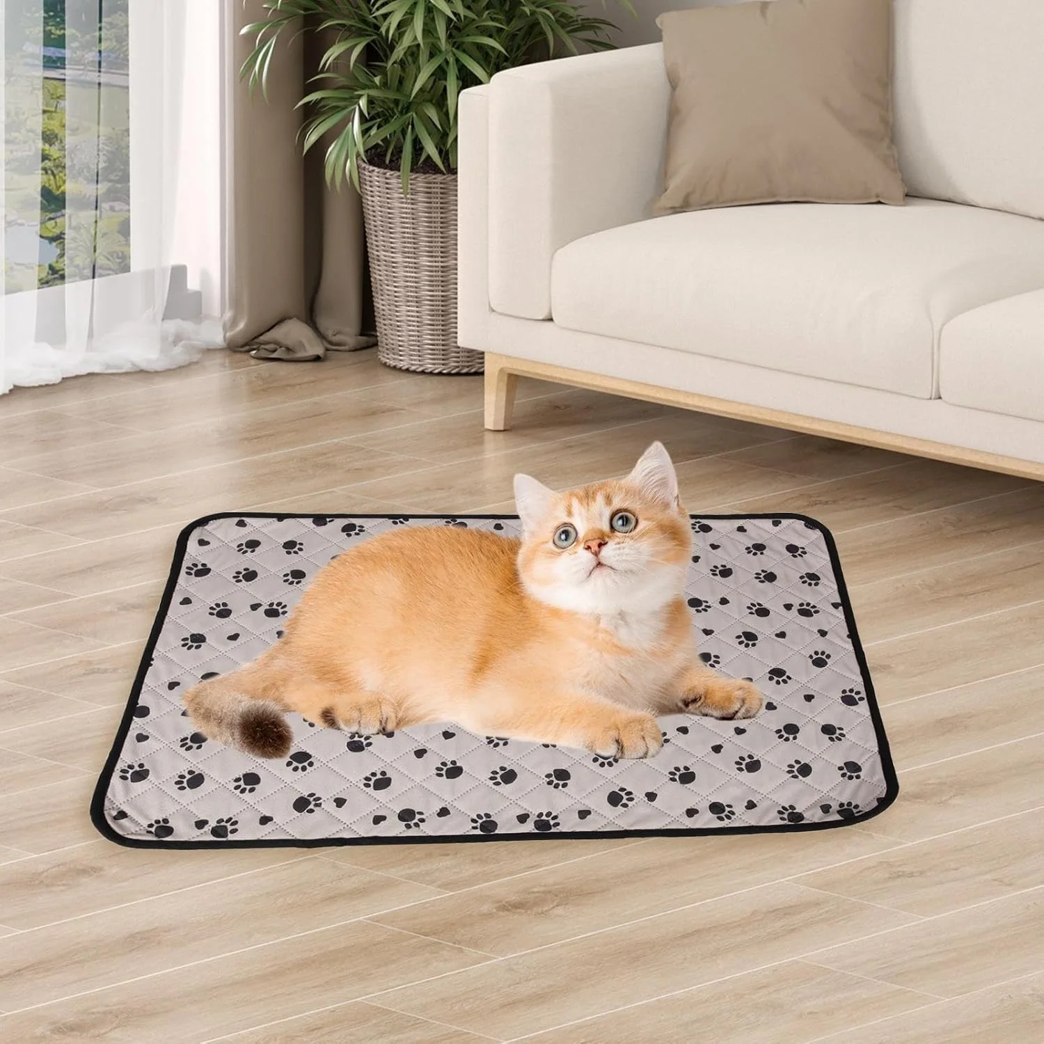 پد ادرار سگ توله سگ - زیرانداز آموزشی - 70x50 سانتی متر، جاذب، ضد آب، ضد لغزش، خشک شونده سریع برای سگ، گربه، توله سگ در فضای باز، باکس و لانه