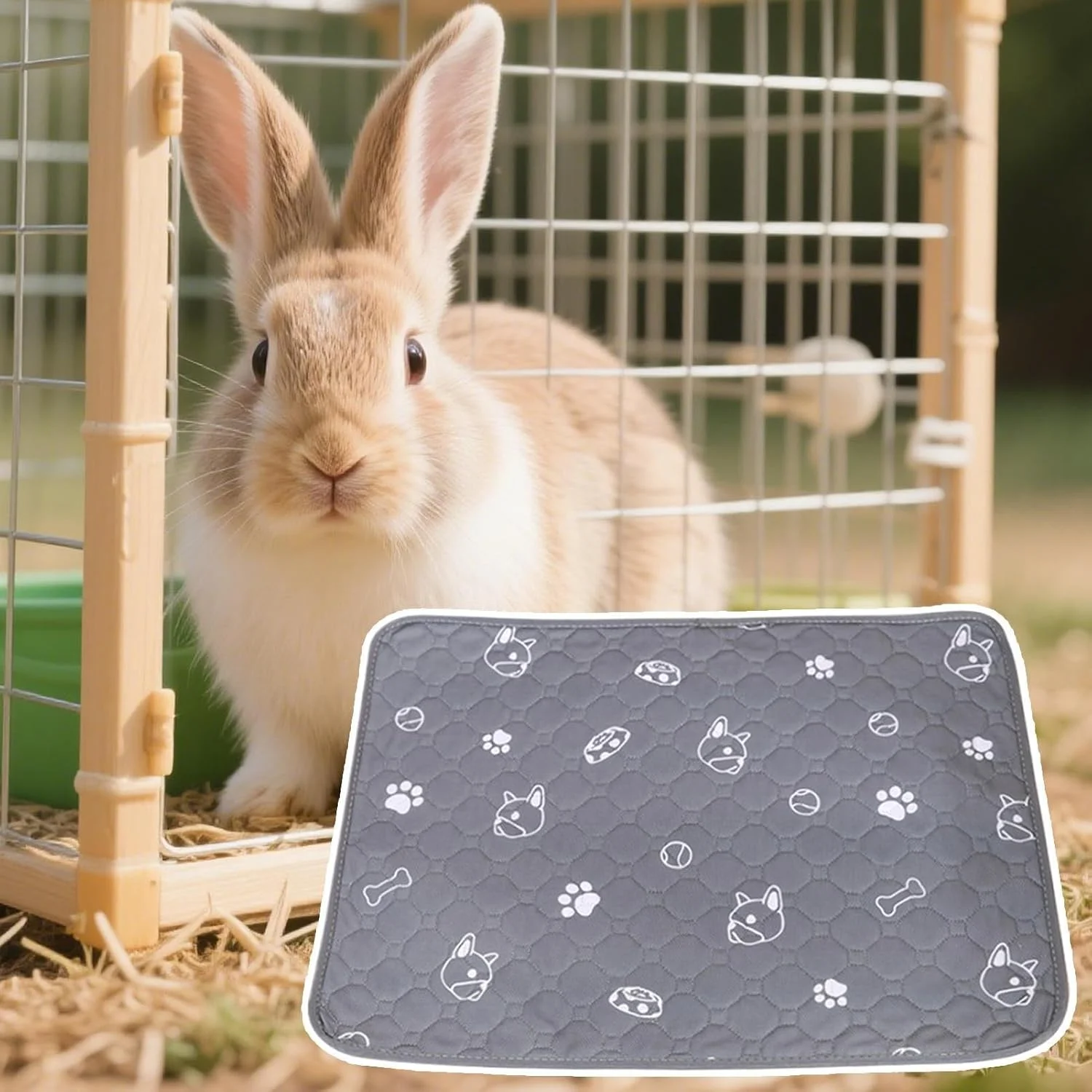 پدهای مخصوص سگ و حیوانات خانگی، پد آموزش ادرار سگ - لایه های قابل شستشو و فوق العاده جاذب محافظ کف برای قفس حیوانات کوچک، باکس بستر همستر، گربه، چینچیلا