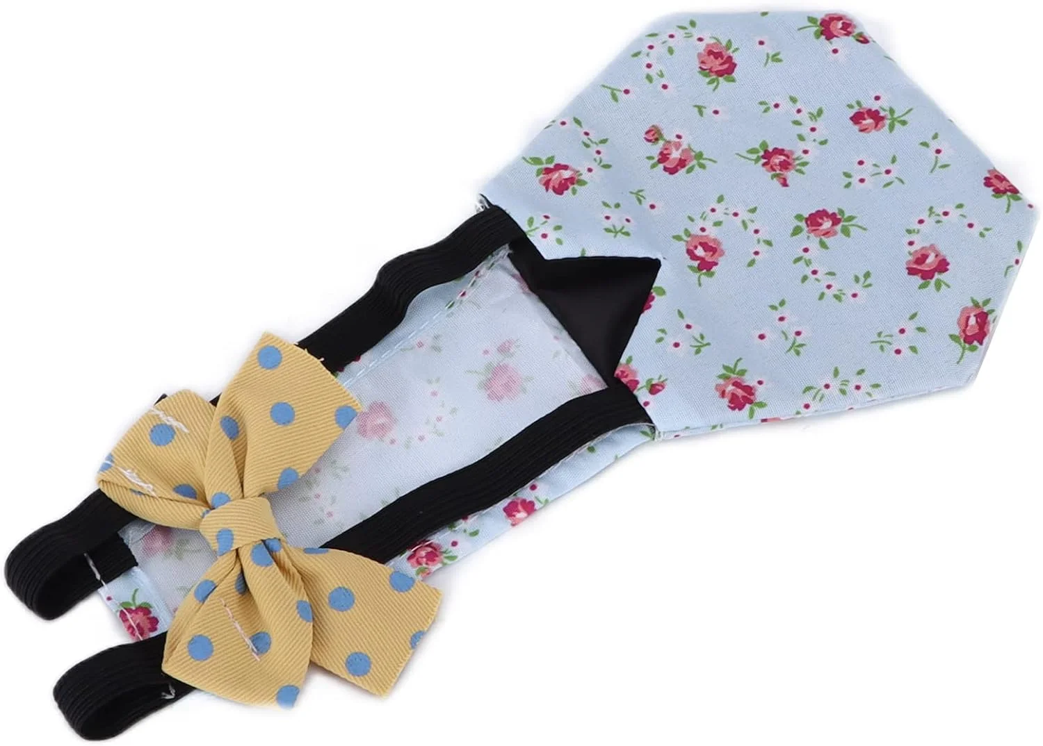 پوشک مخصوص حیوانات خانگی Pssopp برای مرغ، اردک، غاز یا مرغ خانگی، لباس طیور با پاپیون (L گل آبی)