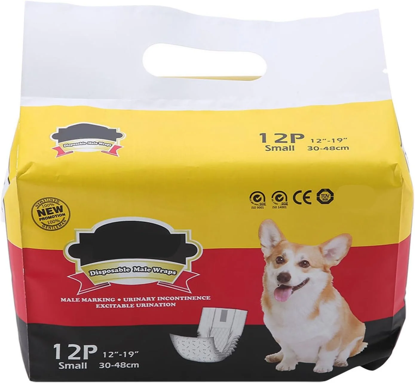 پوشک سگ نر Pssopp، پوشک دور کمر سگ نر، پوشک بچه سگ، شورت بهداشتی فیزیولوژیکی (S)