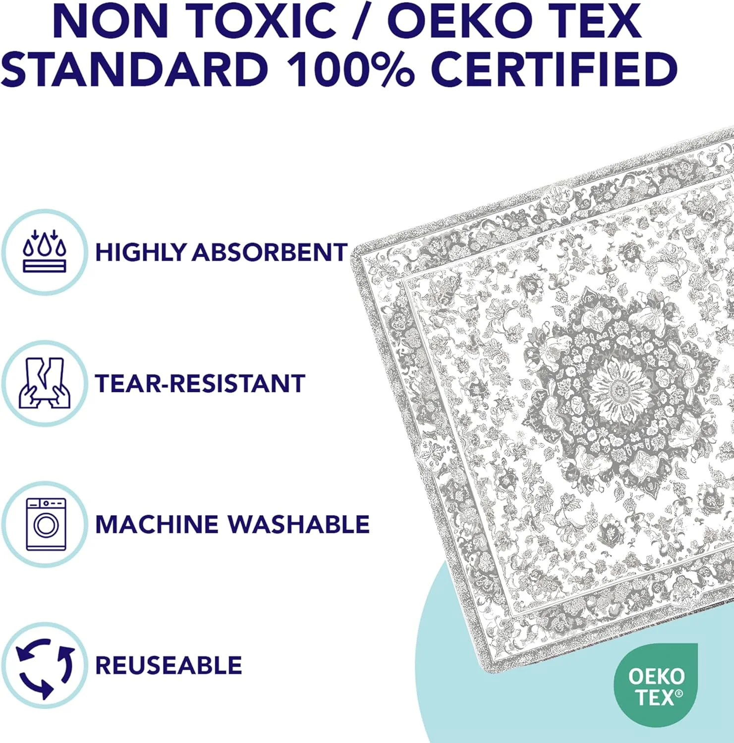 پدهای ادرار شوی سگ PUPIBOO - پدهای آموزشی توله سگ قابل استفاده مجدد با جذب فوق العاده - 100٪ ضد آب، ضد نشت و ضد لغزش برای آموزش حیوانات خانگی