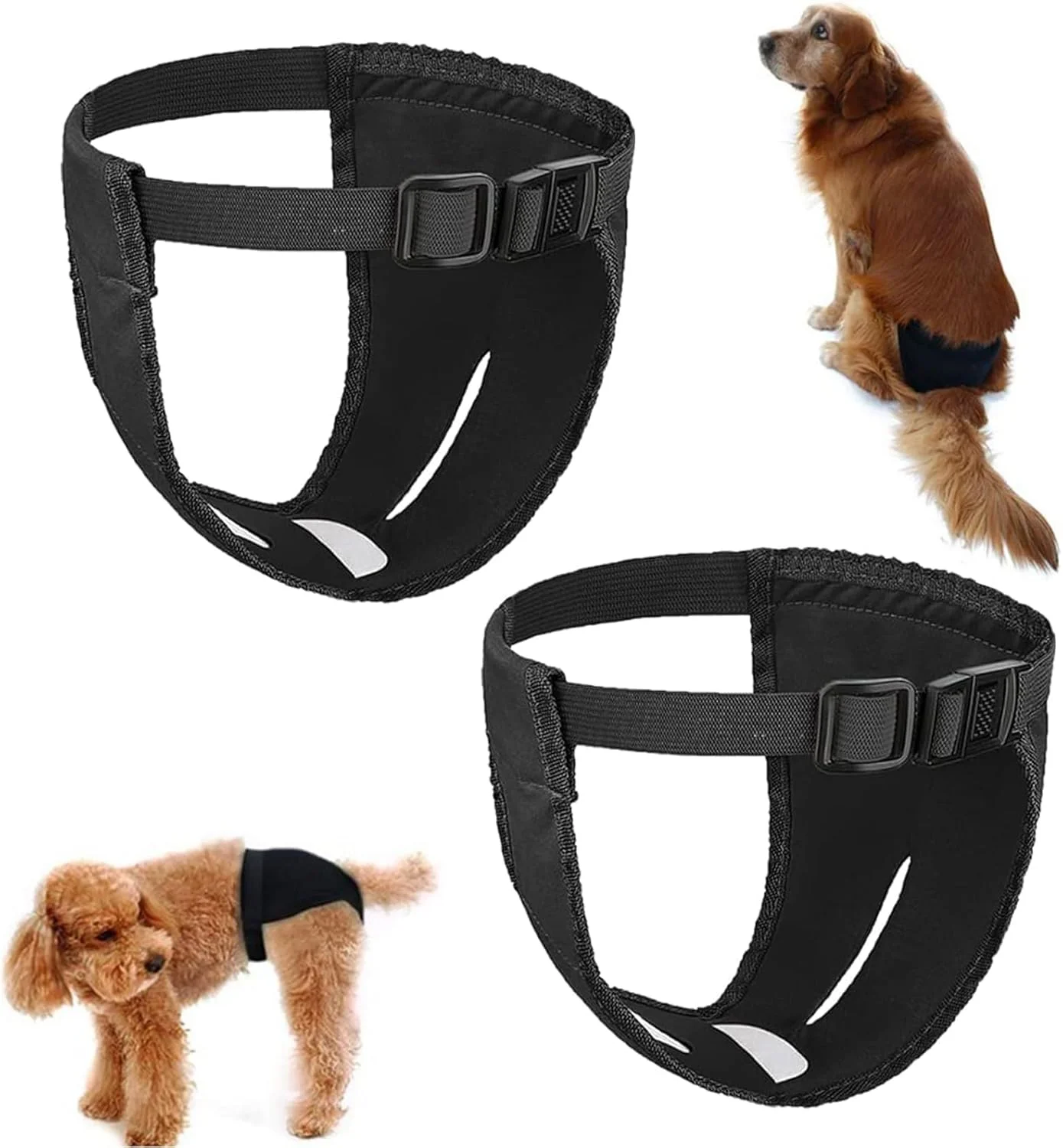 2 عدد شورت محافظ توری سگ، شورت بهداشتی راحت دوران عادت ماهیانه سگ، شورت پوشکی تنفسی سگ، شورت فیزیولوژیکی برای سگ های ماده در دوران فحلی