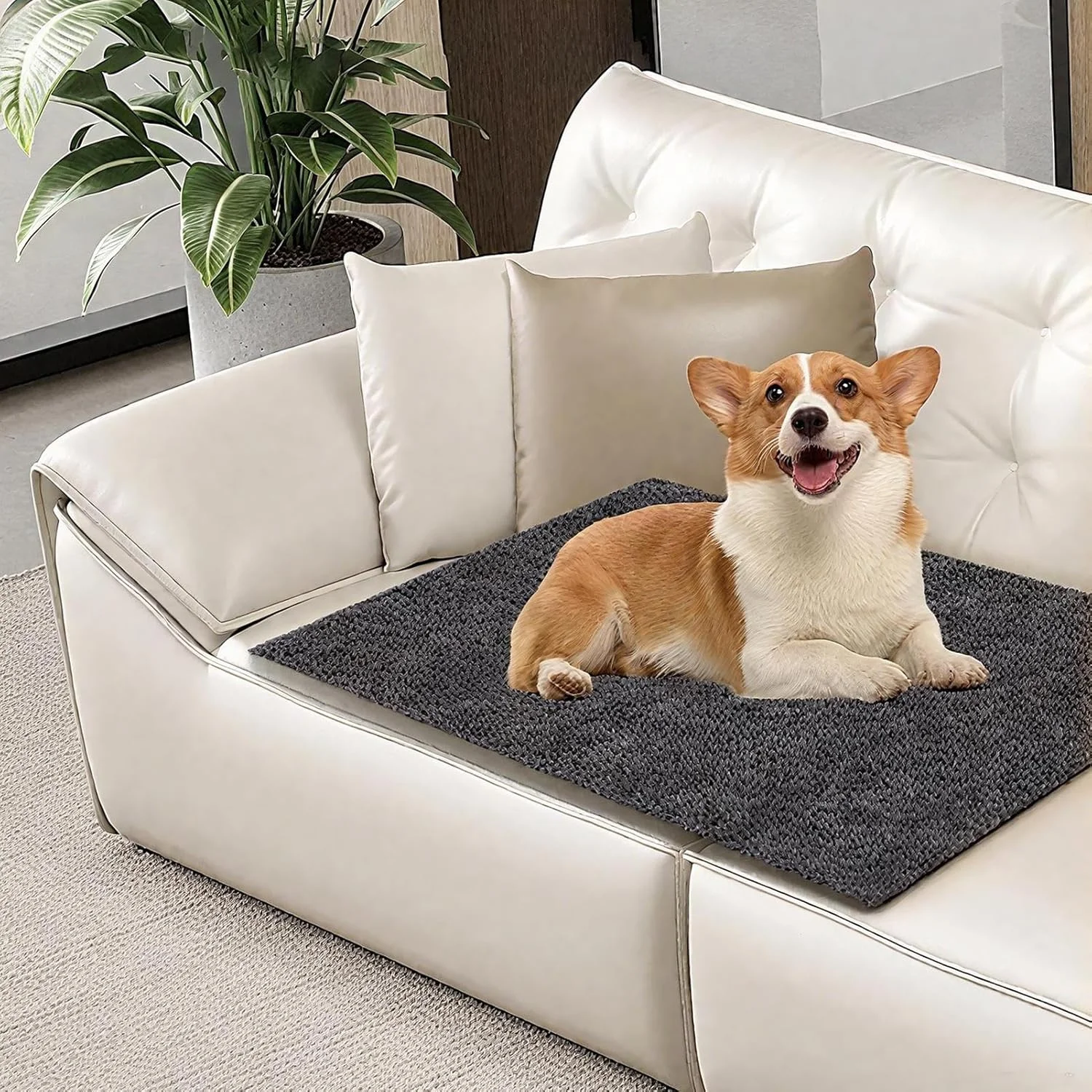 محافظ کف قفس سگ، زیرانداز قفس سگ و لانه برای محافظت از کف | پد ضد لغزش قابل استفاده مجدد با جذب سریع ادرار برای بازی و آموزش