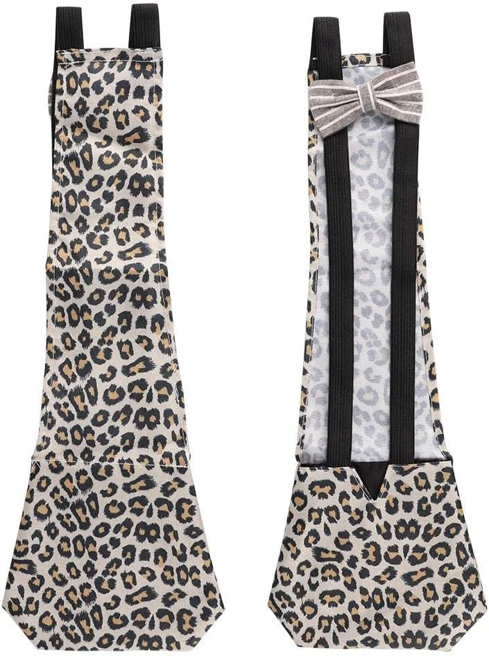 پوشک حیوانات خانگی، پوشک طیور خانگی قابل شستشو و قابل حمل برای غاز، اردک، مرغ، کبوتر (m-طرح پلنگی)