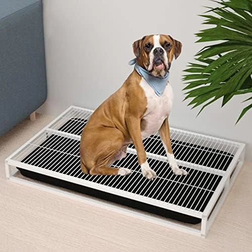 توالت آموزشی سگ خانگی قابل حمل، سینی آموزش ادرار توله سگ برای آموزش در خانه، ایده آل برای استفاده در منزل و فضای باز (95 * 62 * 10 سانتی متر) - تمیز کردن آسان، راه حل مناسب