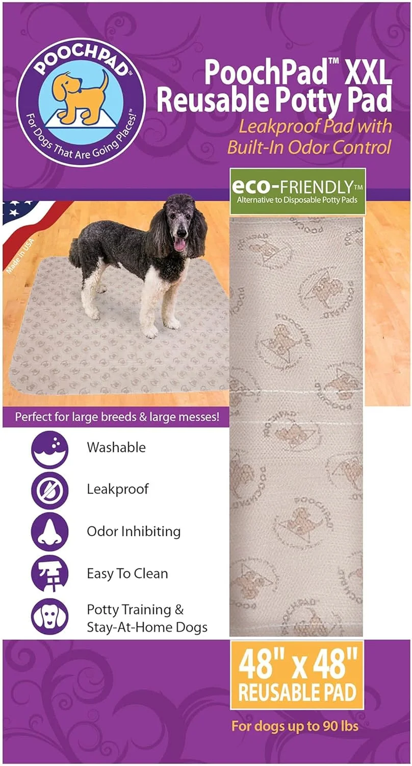 پد جاذب ادرار قابل استفاده مجدد سگ، سایز خیلی خیلی بزرگ، رنگ قهوه‌ای روشن