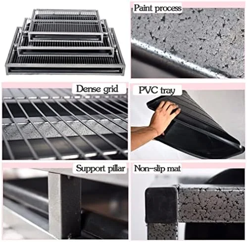 آموزش توالت سگ قابل حمل - جعبه بستر حیوانات خانگی داخلی/خارجی برای آموزش آسان، محافظت از کف و پنجه های خشک، 54x37x8cm، نقره ای - ایده آل برای توله سگ ها و سگ های کوچک