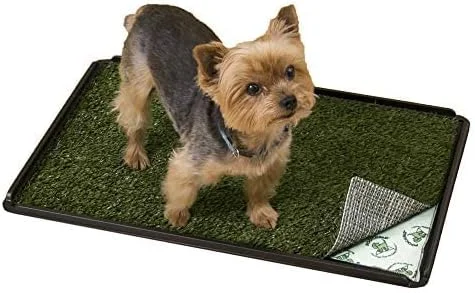 PoochPads Indoor Turf Dog Potty Plus, for Dogs up to 20 lbs, 24" L X 16" W X 1" H, 24 in