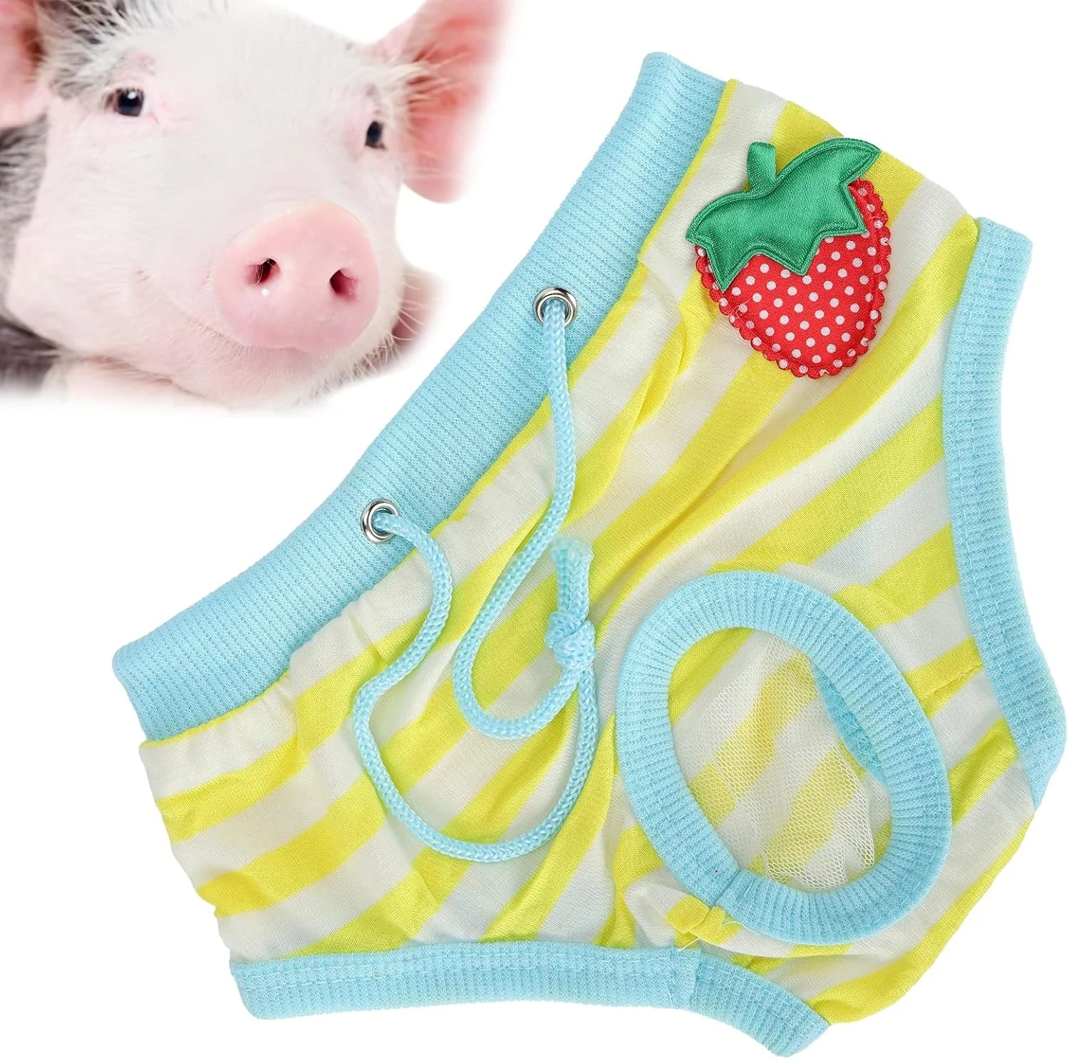 شلوار بهداشتی حیوانات خانگی، تمیز نگهدارنده، الاستیک، تمیز کردن آسان، پوشک حیوانات خانگی سازگار با محیط زیست برای حیوانات خانگی ماده (زرد، XL)