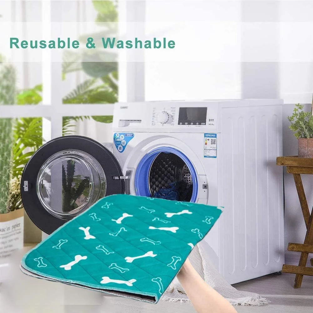 پدهای آموزشی سگ قابل شستشو و استفاده مجدد، پد ادرار سگ، پد آموزشی توله سگ، پد بی اختیاری حیوانات خانگی با جذب فوق العاده، پدهای مسافرتی ضد نشت برای سگ/گربه/خرگوش کوچک و بزرگ