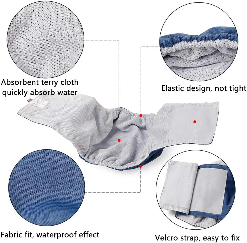 شورت بهداشتی سگ نر، شلوار فیزیولوژیکی حیوانات خانگی، شورت بهداشتی سگ قابل شستشو، پوشک بهداشتی سگ نر، لباس زیر ضد نشت توله سگ قابل استفاده مجدد