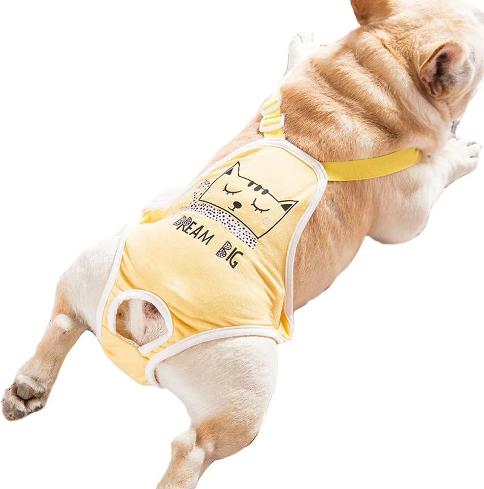 شورت بهداشتی سگ قابل استفاده مجدد، شلوار بهداشتی سگ، شورت فیزیولوژیکی سگ ماده، لباس زیر سگ برای بی اختیاری سگ نژاد بولداگ