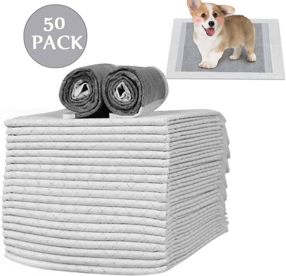 پدهای کربنی آموزش ادرار سگ و توله سگ، پدهای جاذب ادرار سگ با قابلیت جذب فوق العاده و از بین برنده بو، پدهای ضخیم 5 لایه محافظت از فرش در برابر بو