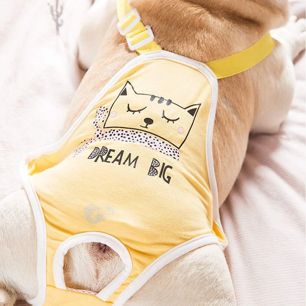 شورت بهداشتی سگ قابل استفاده مجدد، شلوار بهداشتی سگ، شورت فیزیولوژیکی سگ ماده، لباس زیر سگ برای بی اختیاری سگ نژاد بولداگ