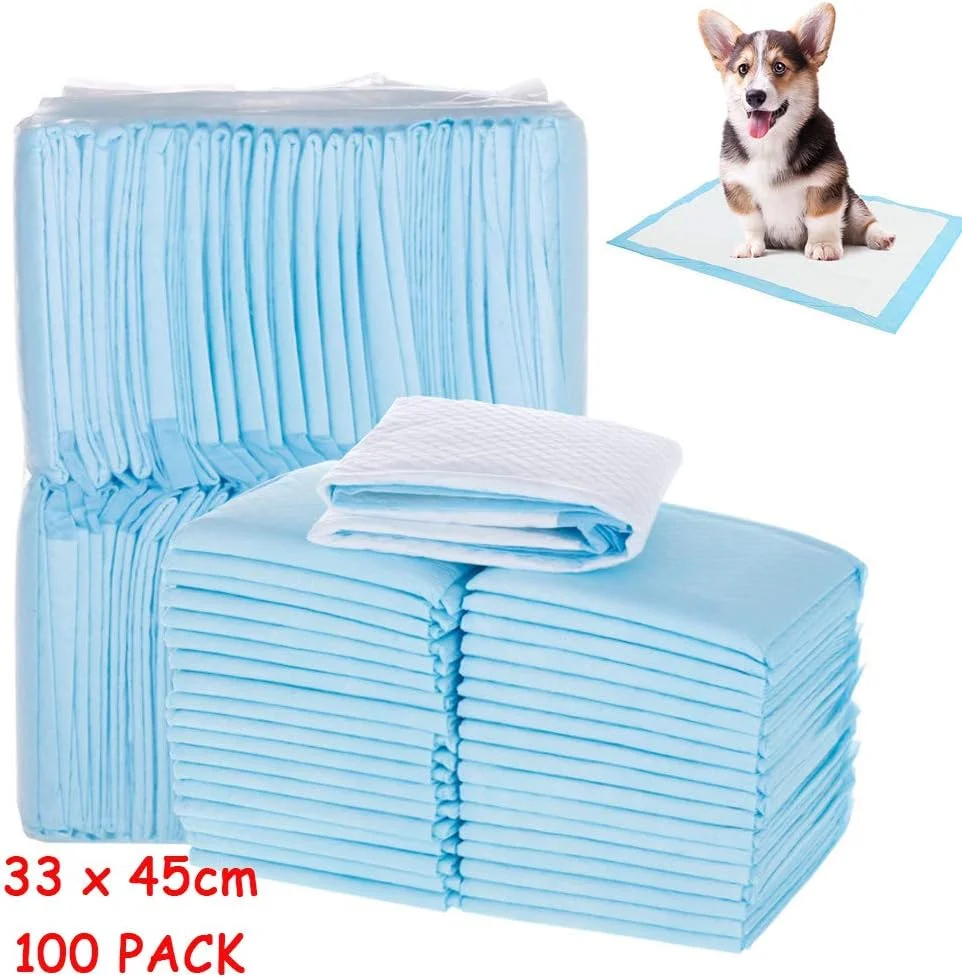 پدهای آموزشی ادرار حیوانات خانگی، پد ادرار سگ و گربه، فوق العاده جاذب و ضد لغزش، ضد نشت و خوشبو کننده، آبی آسمانی