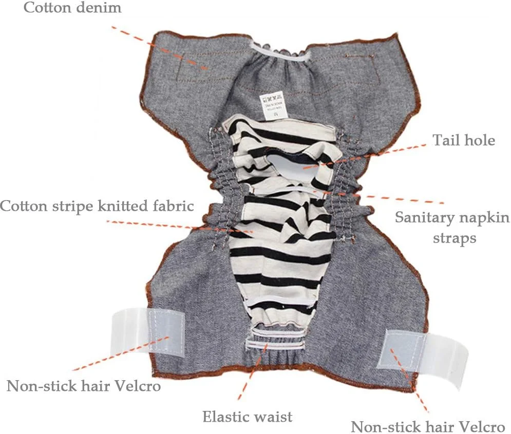 شورت بهداشتی سگ، شلوار بهداشتی سگ، پوشک حیوانات خانگی قابل استفاده مجدد، شلوار فیزیولوژیکی، شورت بهداشتی سگ ماده قابل شستشو، لباس زیر دوران قاعدگی برای سگ و گربه