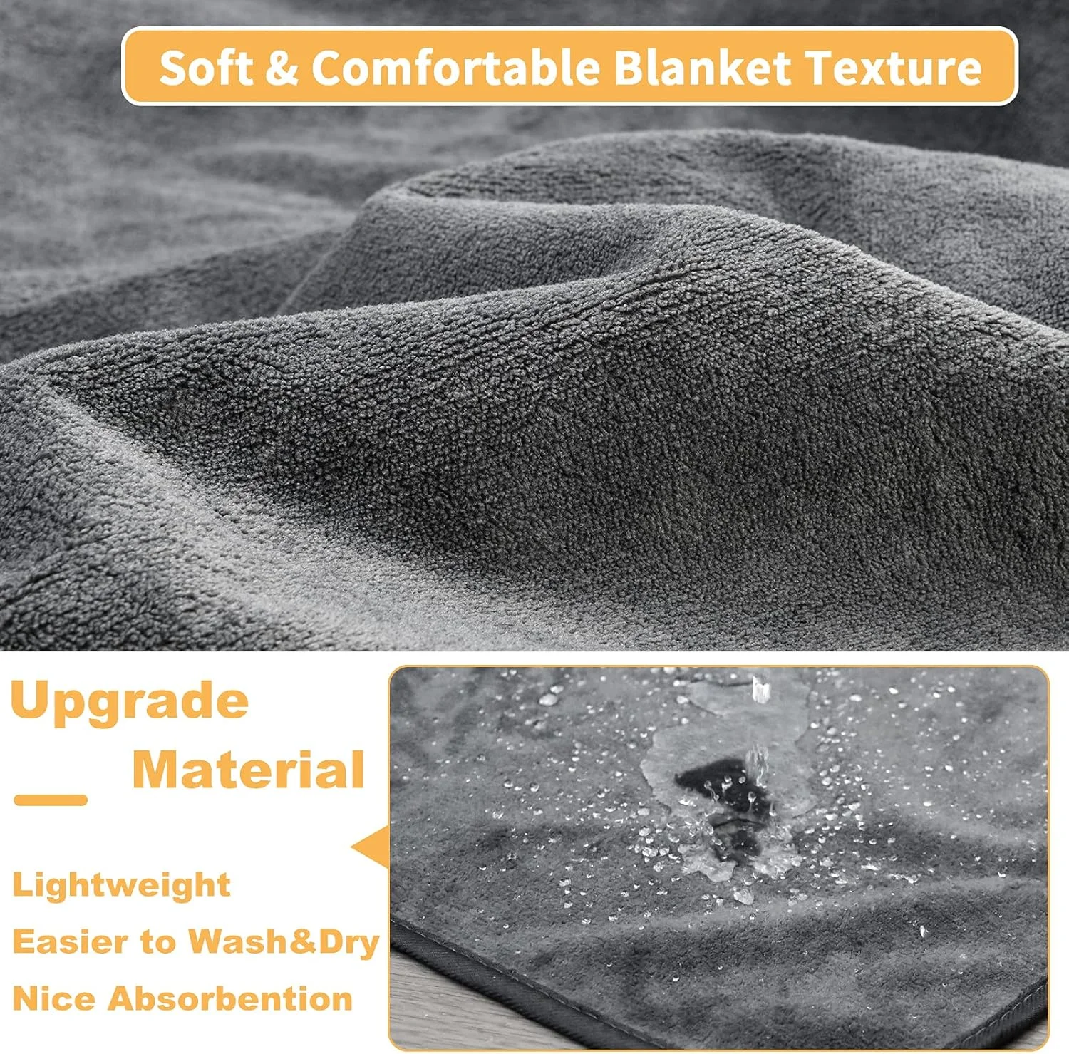 پد ادرار سگ قابل شستشو بسیار بزرگ، 183x183 سانتی متر، پدهای آموزشی با جذب فوری، زیرانداز ضد لغزش ضد آب قابل استفاده مجدد برای سگ، توله سگ، سگ مسن، زایمان، بی اختیاری، آموزش در خانه