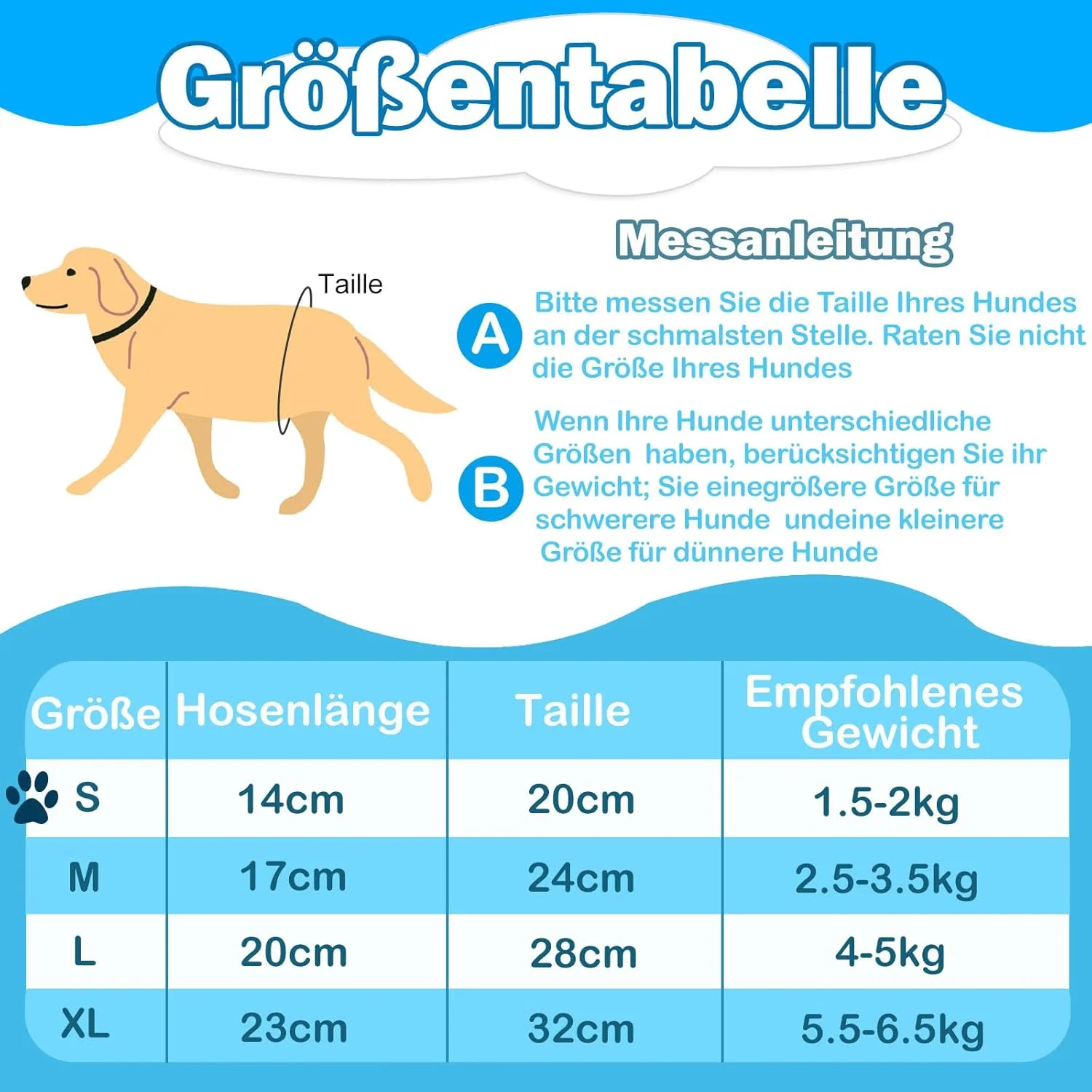 بسته 3 عددی شورت بهداشتی حیوانات خانگی، پوشک سگ ماده، پوشک سگ قابل استفاده مجدد، شلوار پوشک سگ قابل شستشو برای توله سگ های ماده و سگ های مبتلا به بی اختیاری ادرار (S)