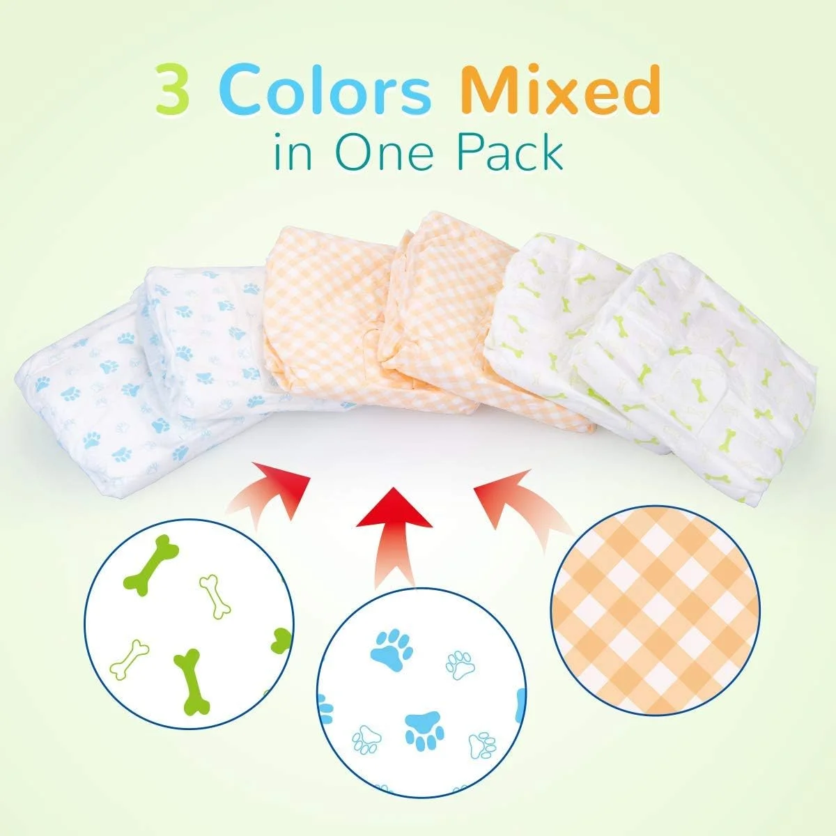 پوشک یکبار مصرف سگ PetVogue Petsoft فوق العاده جاذب و نرم، مناسب سگ های ماده، سایز کوچک، شامل 12 عدد پوشک برای سگ و گربه