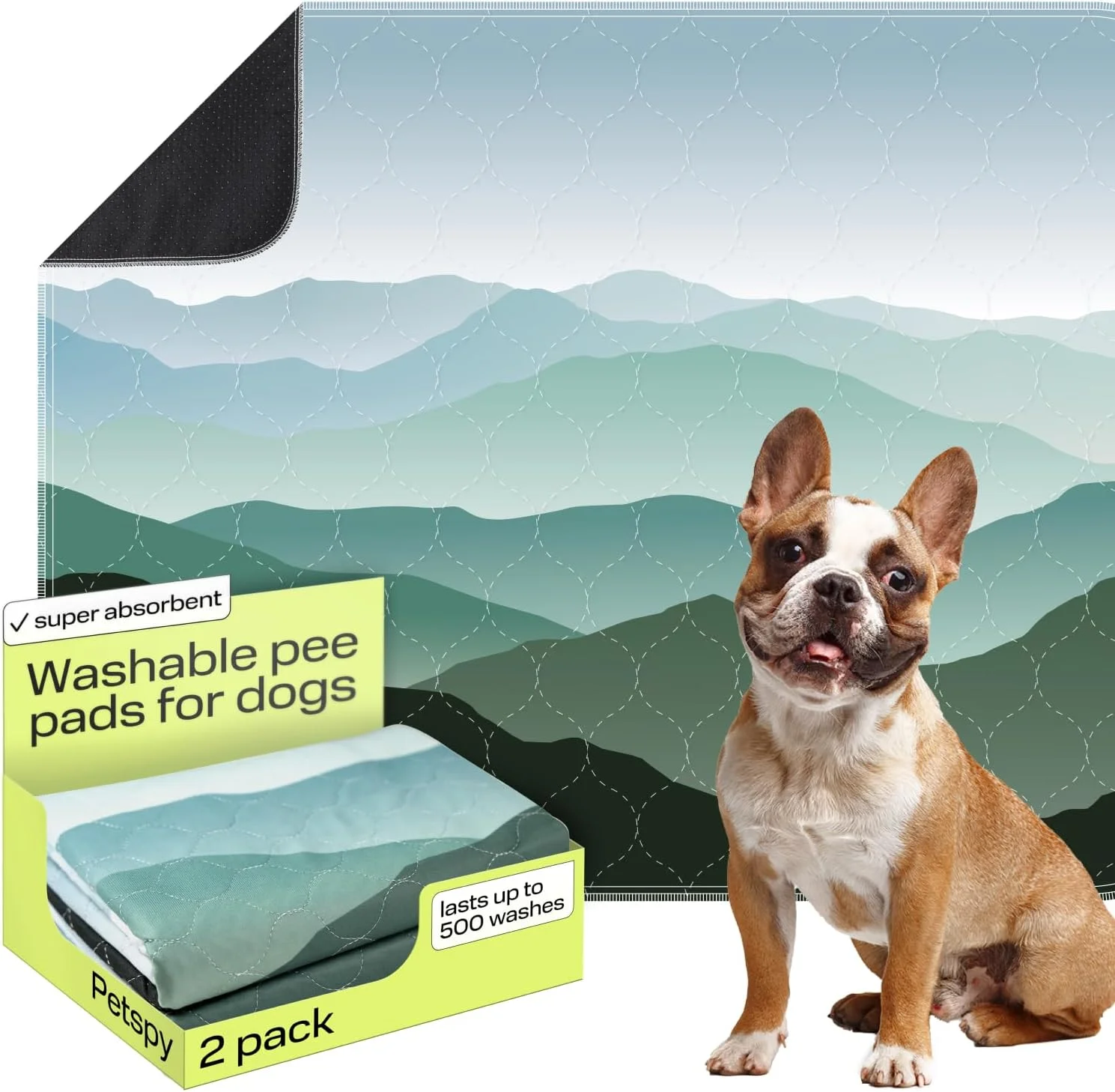 پدهای ادرار شوی سگ PetSpy بسته 2 عددی (45x60 سانتیمتر) - پدهای ضدآب و قابل استفاده مجدد برای توله سگ با سطح ضد لغزش - پدهای آموزش دستشویی سگ شیک برای محافظت در برابر نشت مناسب سگهای کوچک، متوسط و بزرگ پدهای ادرار شوی سگ PetSpy بسته 2 عددی (45x60 سانتیمتر) - پدهای ضدآب و قابل استفاده مجدد برای توله سگ با سطح ضد لغزش - پدهای آموزش دستشویی سگ شیک برای محافظت در برابر نشت مناسب سگهای کوچک، متوسط و بزرگ