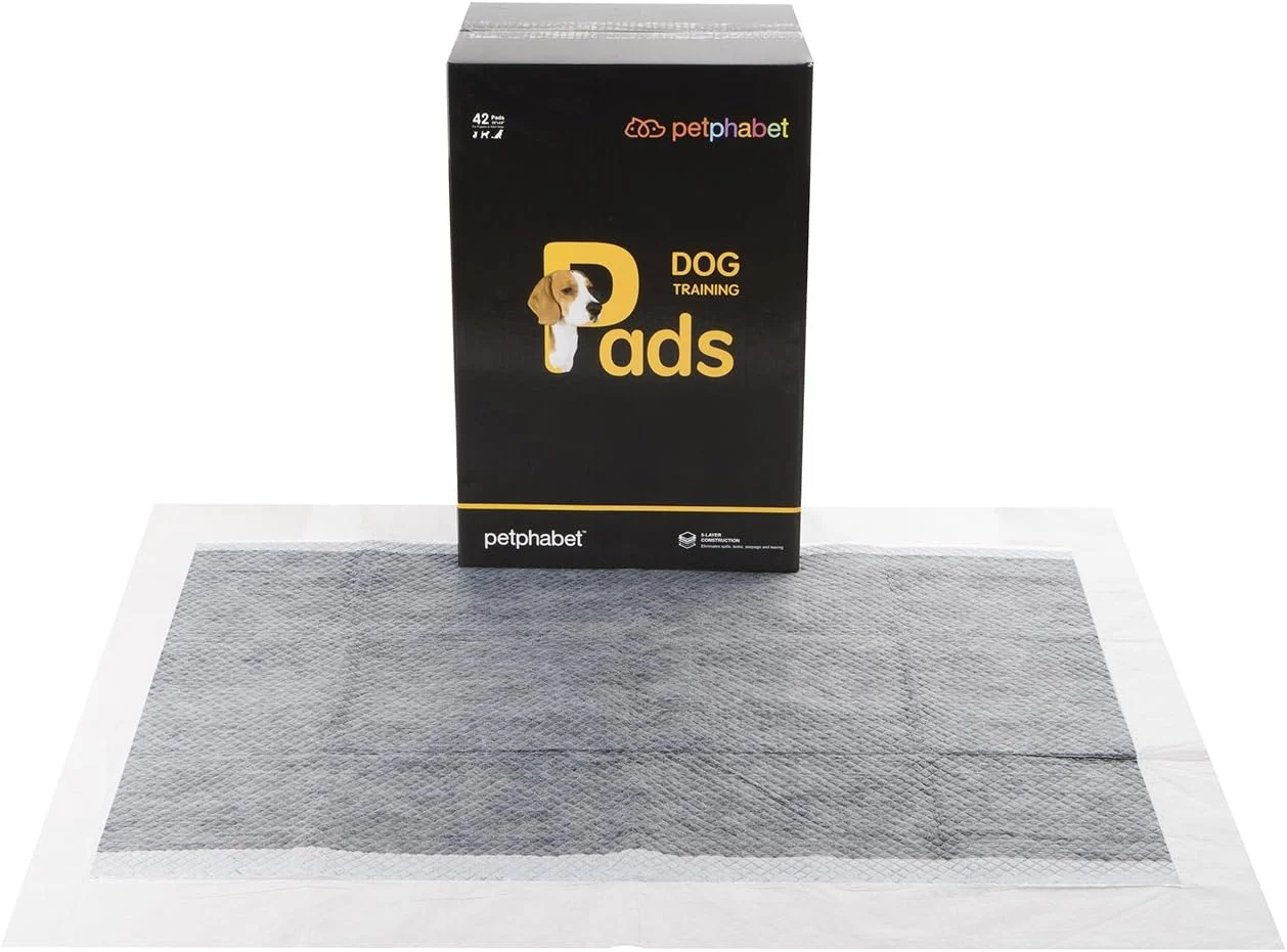 پدهای آموزشی سگ پت‌الفابت، سایز خیلی بزرگ 86x71 سانتی‌متر، فوق‌العاده جاذب - پدهای با کیفیت عالی برای تمام روز - 42 عدد