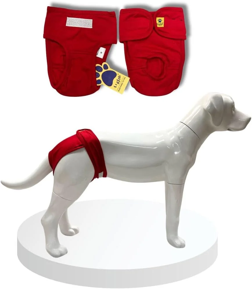 شلوارک بهداشتی پنبه ای قابل استفاده مجدد سگ A+a Pets (خاکستری، M)