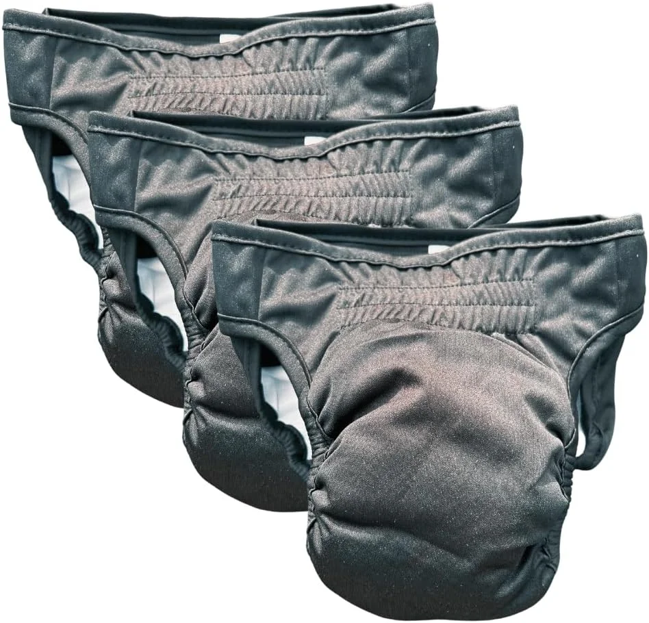 پوشک سگ ARCM Pets، پوشک سگ ماده قابل استفاده مجدد و ضد نشت | 3 عدد پوشک + کیف نگهداری و شستشو (مشکی) (خیلی کوچک) پوشک سگ ARCM Pets، پوشک سگ ماده قابل استفاده مجدد و ضد نشت | 3 عدد پوشک + کیف نگهداری و شستشو (مشکی) (خیلی کوچک)