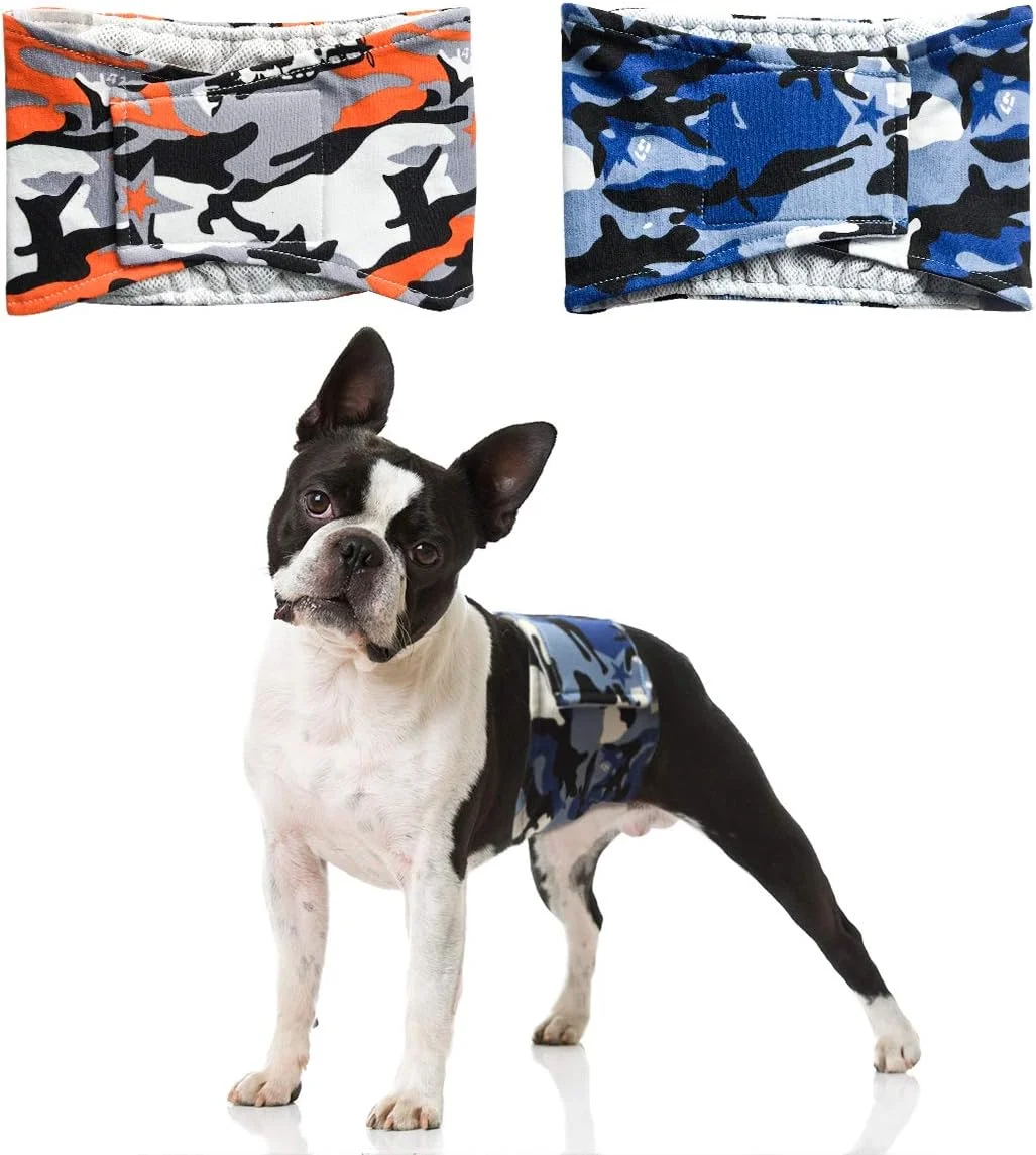 نوار شکمی سگ پتلسو، پوشک سگ نر قابل شستشو، بسته 2 عددی پوشک های قابل استفاده مجدد برای سگ های کوچک و متوسط - سایز M نوار شکمی سگ پتلسو، پوشک سگ نر قابل شستشو، بسته 2 عددی پوشک های قابل استفاده مجدد برای سگ های کوچک و متوسط - سایز M