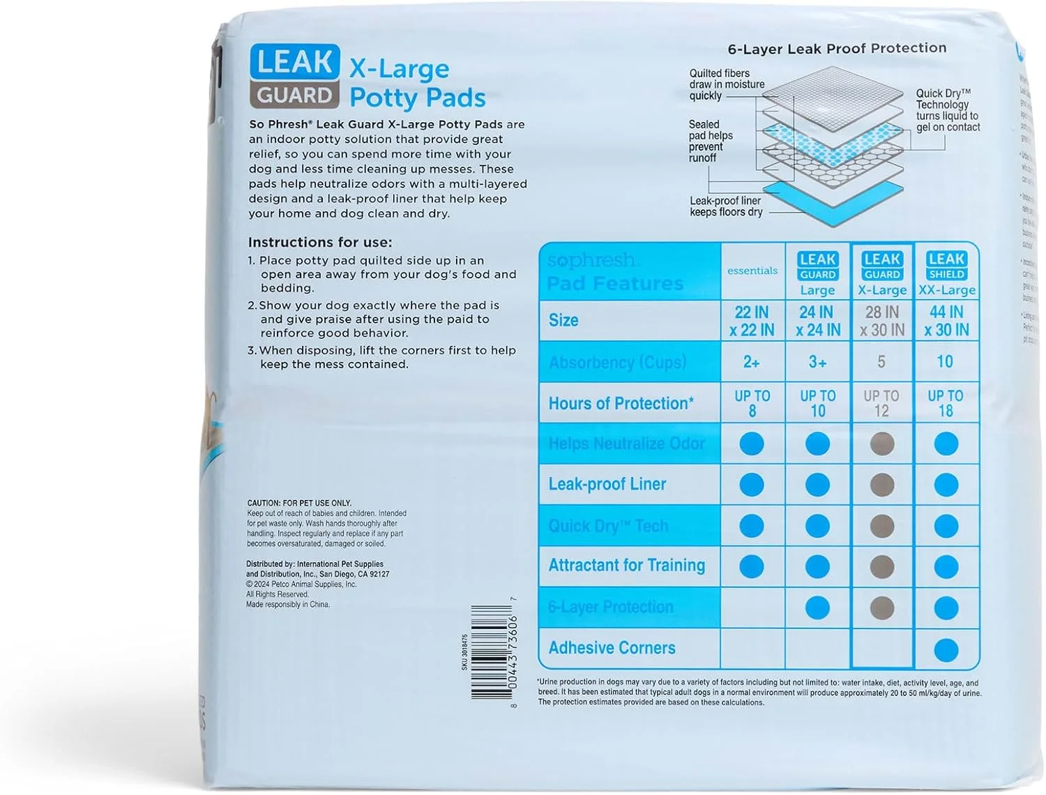پدهای جاذب رطوبت بسیار بزرگ سگ سو فرش، 100 عددی، شیری رنگ