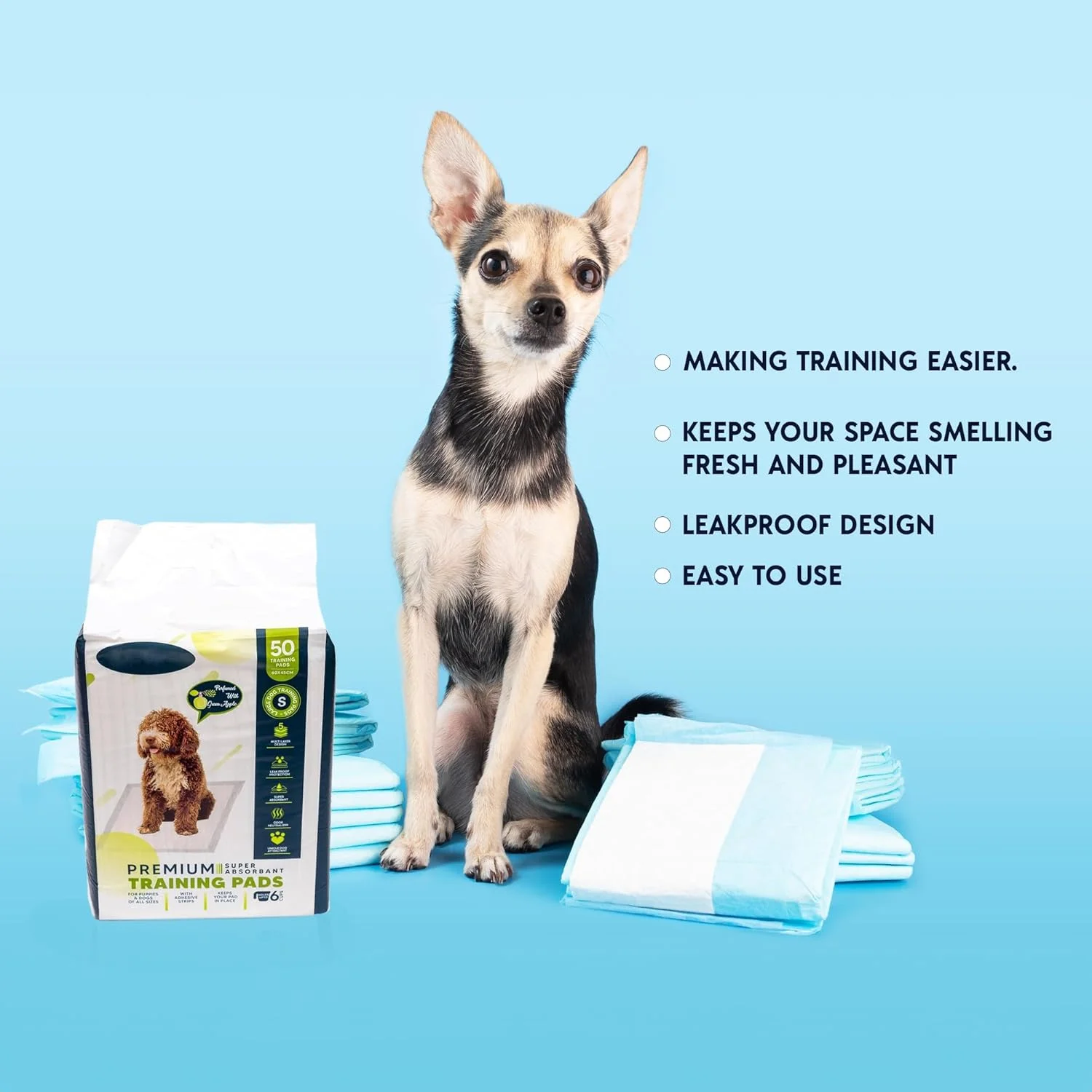 پدهای آموزشی حیوانات خانگی - پدهای آموزشی یکبار مصرف بزرگ برای سگ ها با لایه های بسیار جاذب، پدهای آموزشی ضد نشت، 60X90 سانتی متر 20 عدد