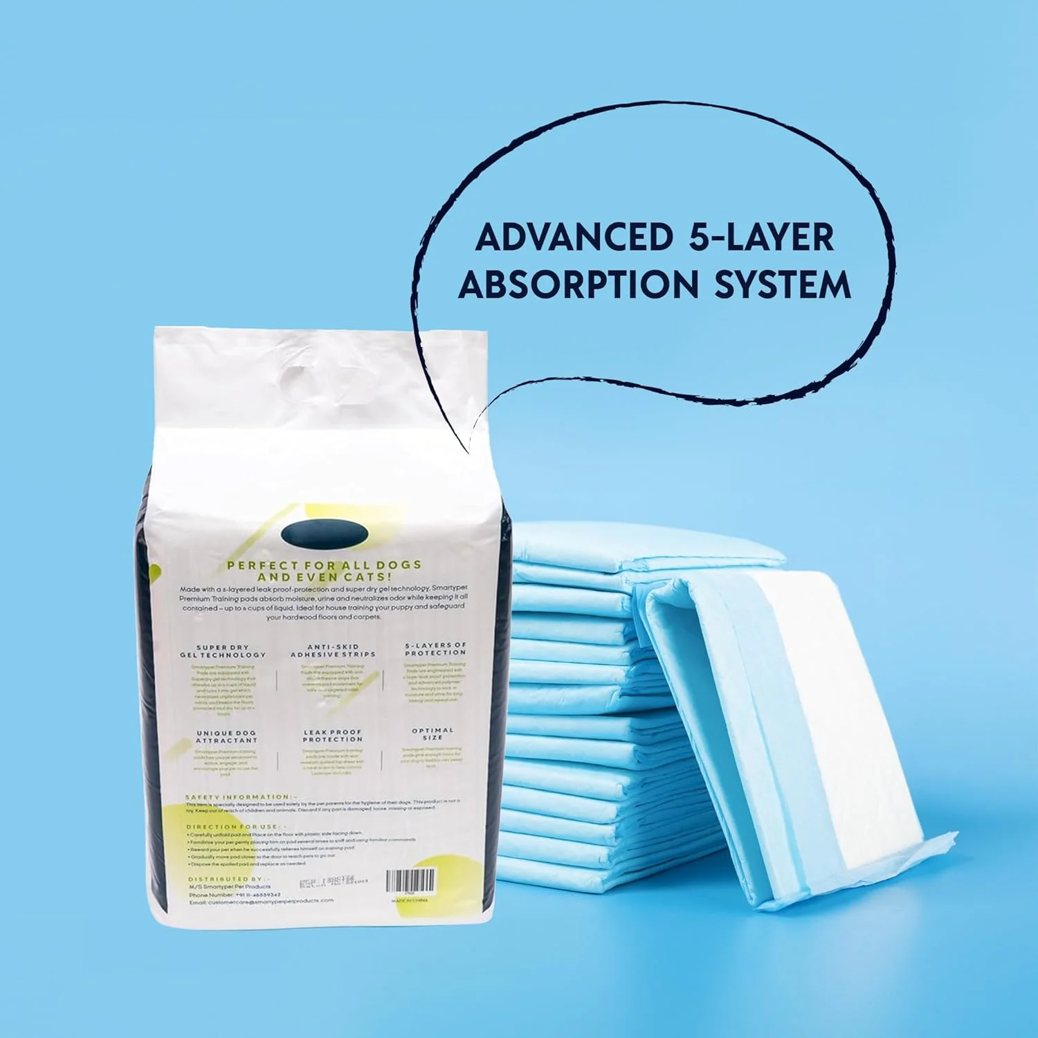 پدهای آموزشی حیوانات خانگی - پدهای آموزشی یکبار مصرف بزرگ برای سگ ها با لایه های بسیار جاذب، پدهای آموزشی ضد نشت، 60X90 سانتی متر 20 عدد