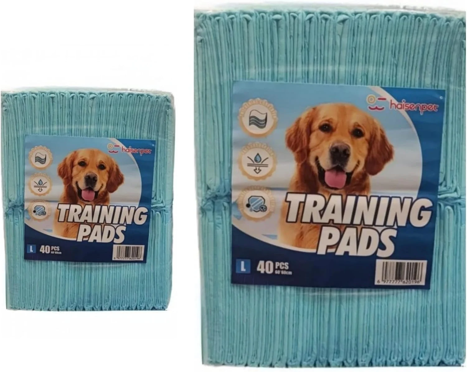 پدهای آموزشی حیوانات خانگی - 80 عدد (2 بسته 40 عددی) | پدهای فوق العاده جاذب 60x60 سانتی متری برای توله سگ با لایه های ضد نشت و خشک شونده سریع | زیراندازهای ادرار غیر لغزنده برای سگ، گربه و خرگوش