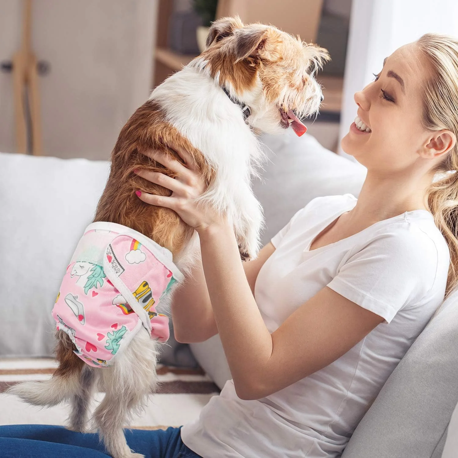 پوشک نرم و قابل شستشوی حیوانات خانگی (بسته 3 عددی) - پوشک سگ ماده، پوشک راحت و قابل استفاده مجدد برای سگ های ماده