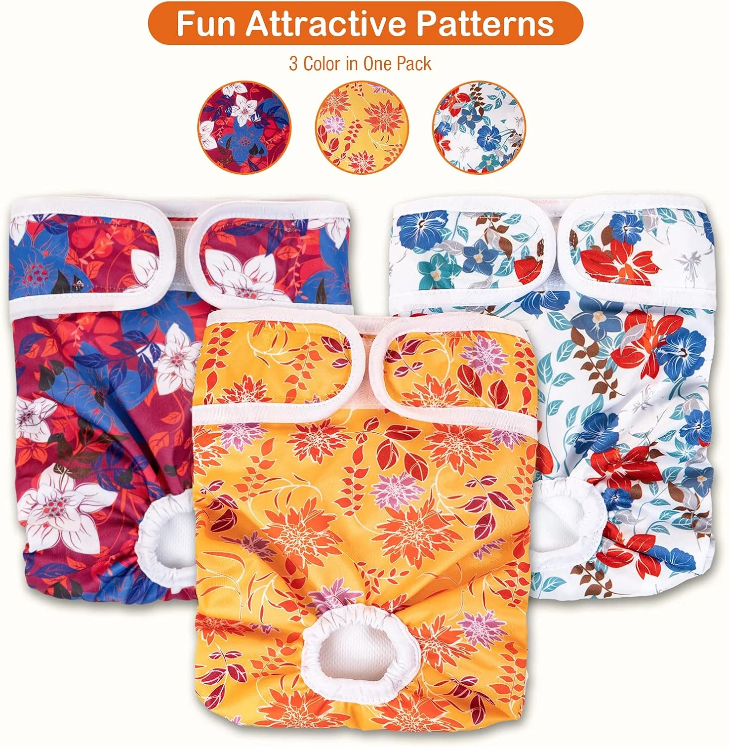 شورت بهداشتی سگ ماده قابل شستشو (بسته 3 عددی) - جدیدترین شورت بهداشتی سگ ماده 2021، پوشک سگ، شورت بهداشتی راحت و قابل استفاده مجدد برای سگ های ماده در دوران قاعدگی