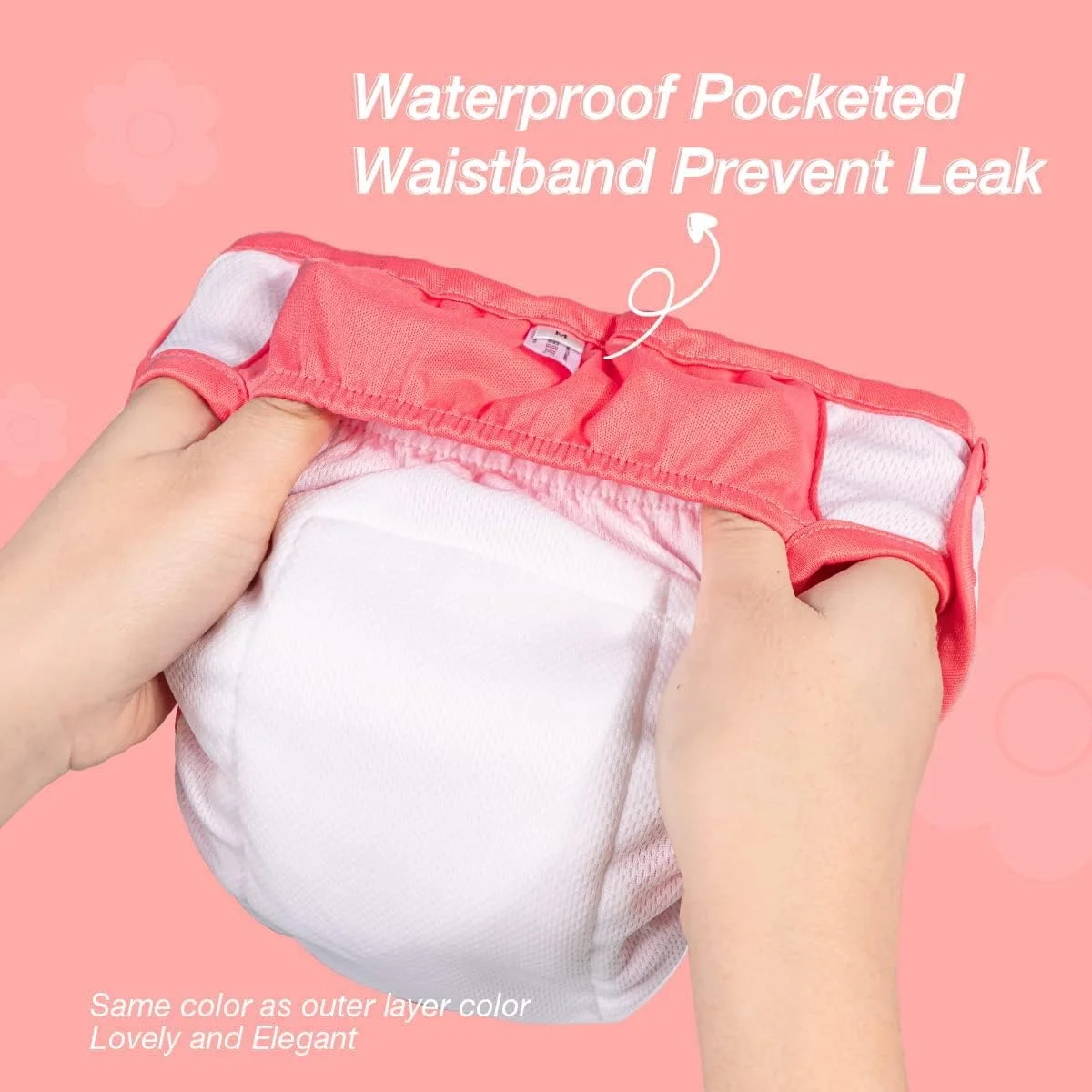 پوشک نرم و قابل شستشوی حیوانات خانگی برای سگ ماده (بسته 3 عددی) - پوشک سگ ماده، پوشک راحت و قابل استفاده مجدد برای سگ های ماده در دوره عادت ماهیانه (شاداب، M)