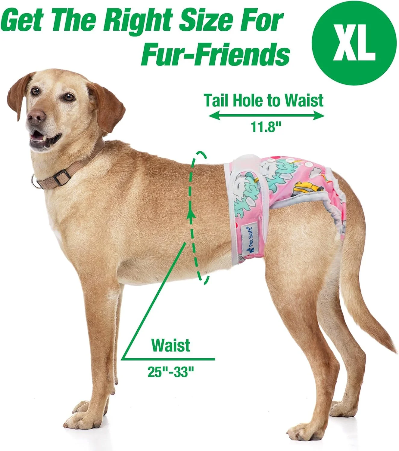 پوشک سگ ماده نرم و قابل شستشو (بسته 3 عددی) - پوشک سگ ماده، پوشک سگ راحت و قابل استفاده مجدد برای سگ های ماده در دوره فحلی (حیوانات، ایکس لارج)