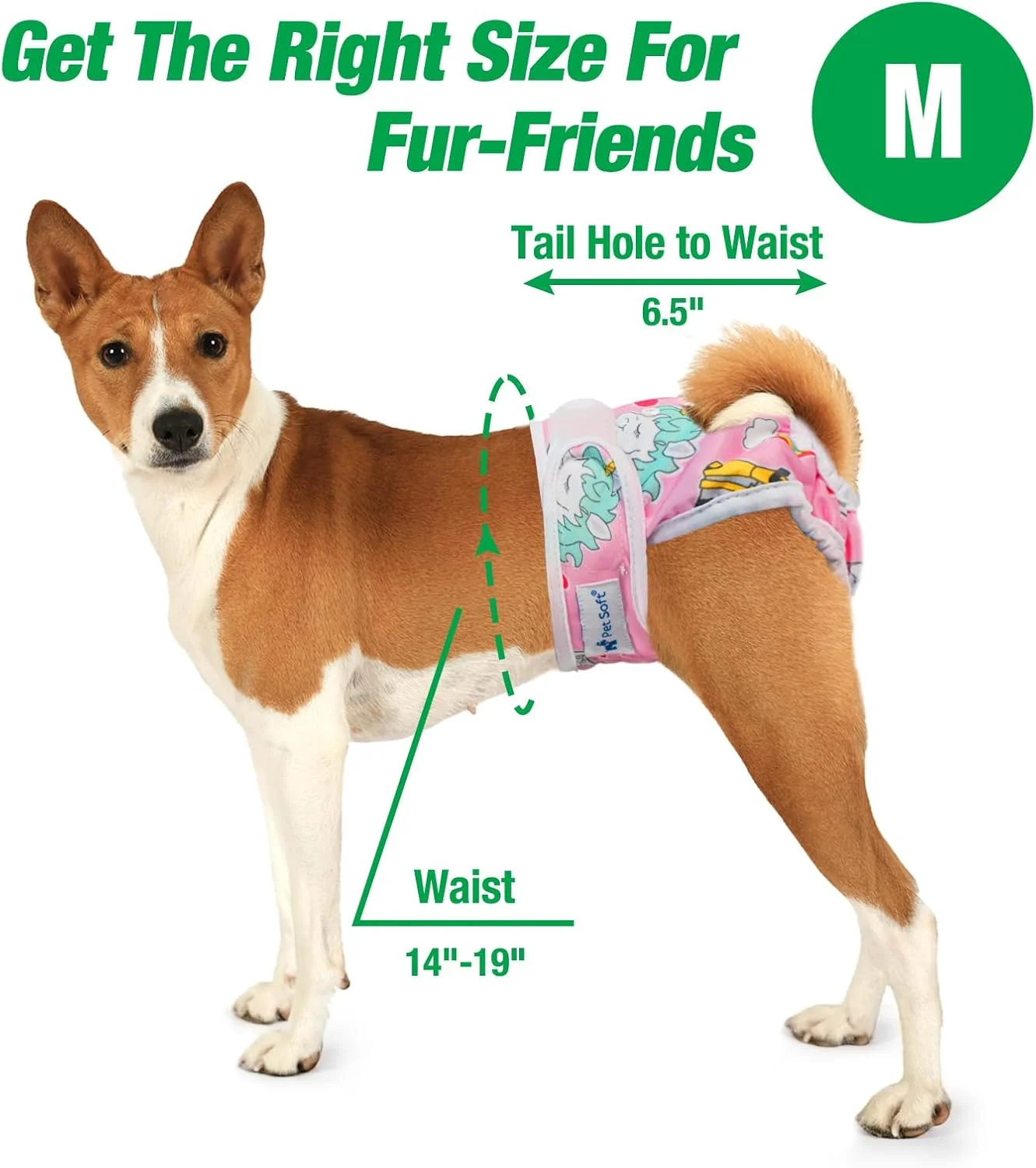 پوشک سگ ماده نرم و قابل شستشو (بسته 3 عددی) - پوشک سگ ماده، پوشک سگ راحت و قابل استفاده مجدد برای سگ های ماده در دوره فحلی (حیوانات، M)