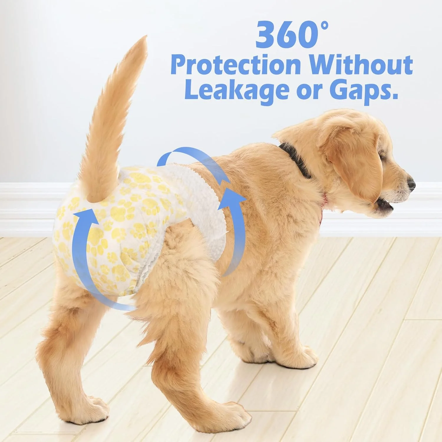 Pet Soft Dog Nappies Female, Disposable Dog Pants Female, 10 Counts Super Stretchy Pull Up Dog Diapers for Female Dogs