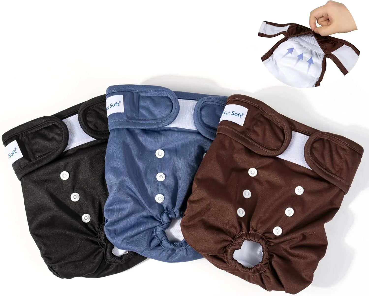 شورت بهداشتی سگ ماده با پوشش پشتی، ضد نشت