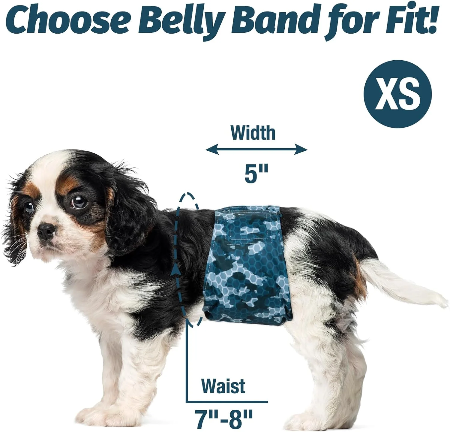 باند شکمی نرم و قابل شستشو حیوانات خانگی (بسته 3 عددی) - جدیدترین پوشک های سگ نر قابل شستشو 2021، پوشک های شکمی سگ نر راحت و قابل استفاده مجدد برای توله سگ ها (XS، ارتشی)