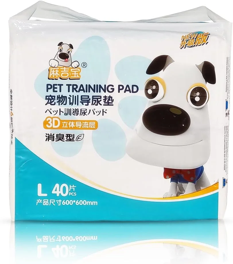 پد آموزشی یکبار مصرف فروشگاه حیوانات خانگی در دراگون مارت، پد آموزشی فوق العاده جاذب، پدهای ضد نشت 6 لایه با سطح خشک شونده سریع برای آموزش دستشویی، پد ادرار سگ 60 سانتی متر بزرگ 40 عددی