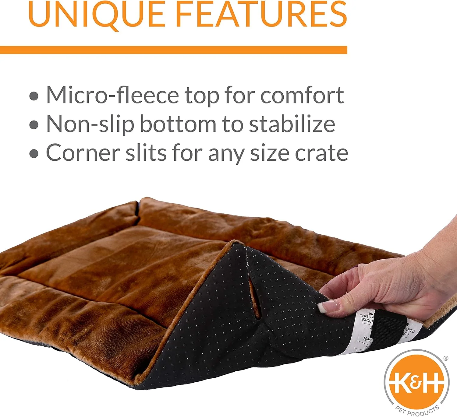 پد گرم کننده خودکار باکس حیوانات خانگی K&H، 56 سانتی متر، موکا