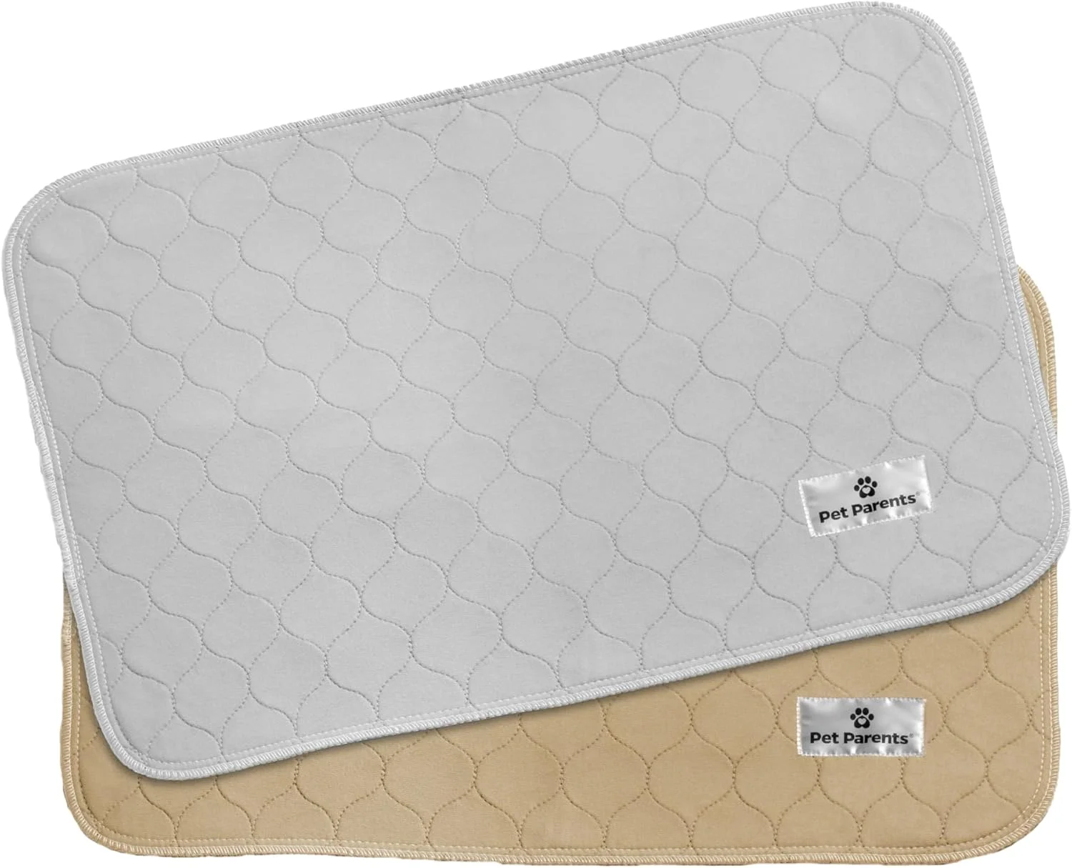 پدهای ادرار سگ قابل شستشو پت پرنتس (2 عددی) (45x60) پدهای ادرار ممتاز برای سگ ها، پدهای ضد آب، پدهای آموزشی سگ قابل استفاده مجدد، پدهای مسافرتی با کیفیت برای حیوانات خانگی. پدهای مدرن توله سگ! (1 عدد خاکی و 1 عدد خاکستری)