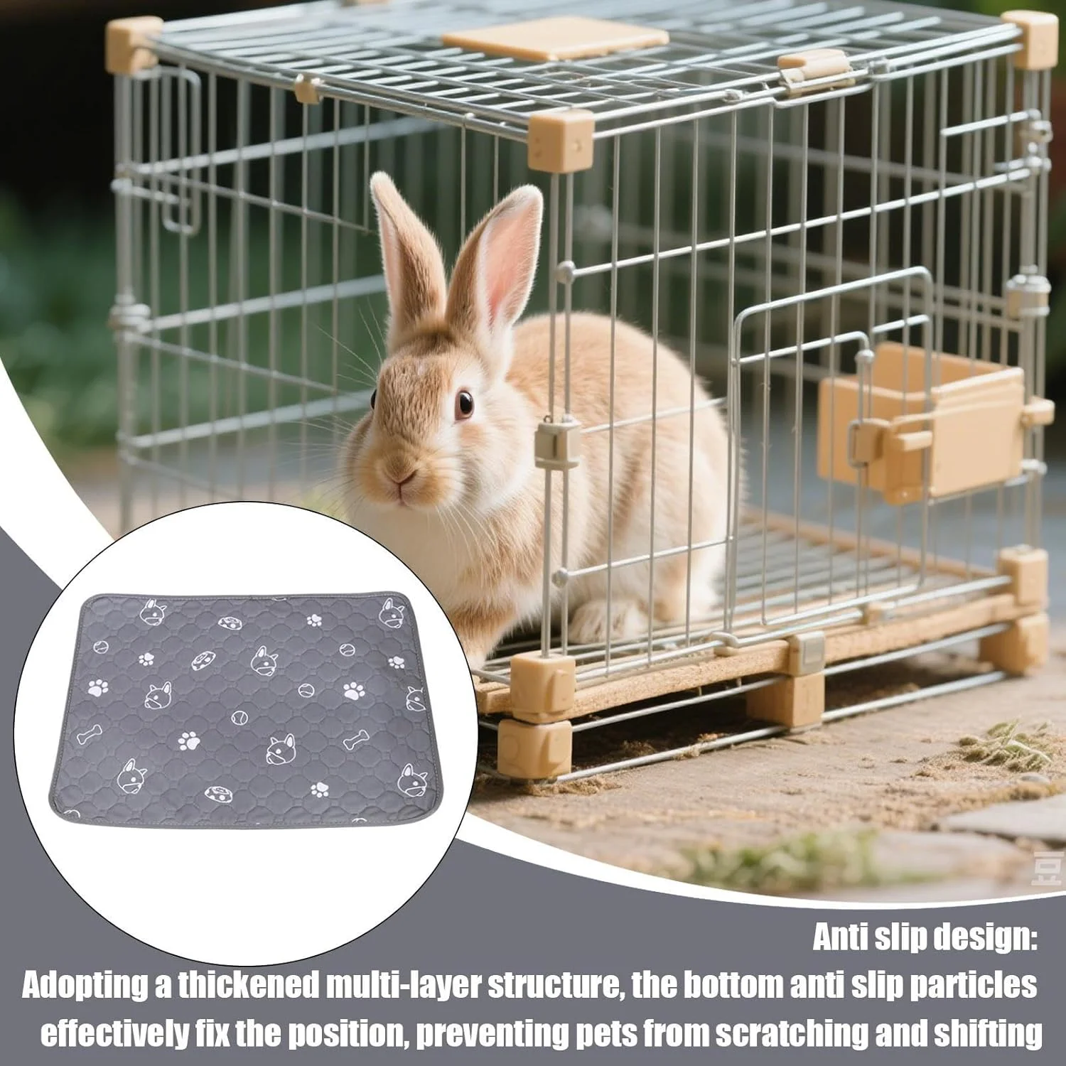 پد ادرار حیوانات خانگی - زیرانداز ادرار حیوانات کوچک، جاذب فوق العاده و ضد لغزش، محافظ کف برای آموزش دستشویی، قفس، باکس داخل خانه، مناسب سگ، گربه، راسو، همستر، خرگوش