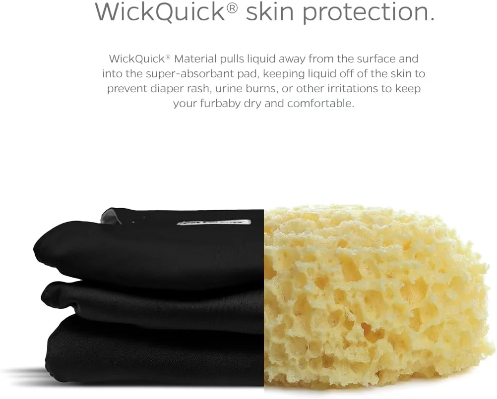 باند شکمی قابل شستشو برای سگ ها (بسته 3 عددی) + پوشک سگ بادوام Extendrs، پوشک و دورپیچ ممتاز سگ (X-Large، مشکی)