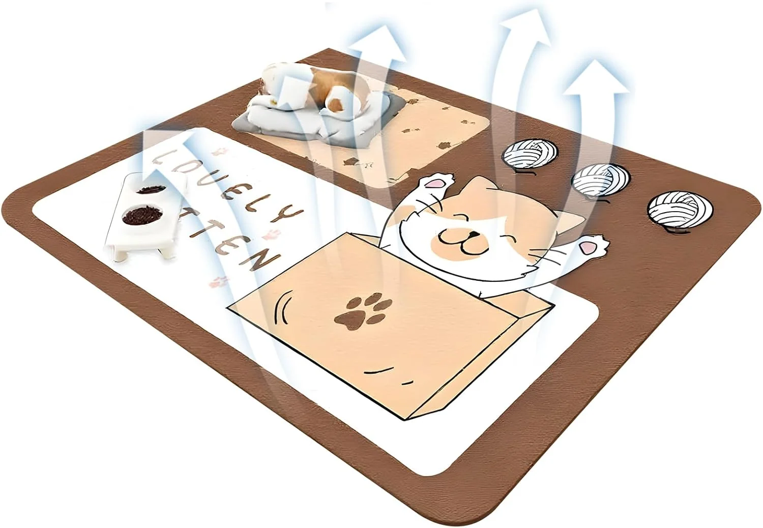 پد زیرانداز ضد آب حیوانات خانگی - زیرانداز ضد آب حیوانات خانگی - فرش جاذب ضد لغزش برای کاسه آب توله سگ و آموزش دستشویی